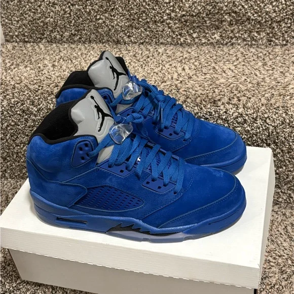 Air Jordan 5 retro SE ‘Blue Suede’ Sz. 8.5 men’s - Picture 5 of 8